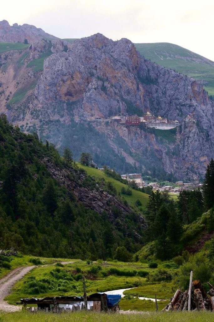 Gar monastery from a valley